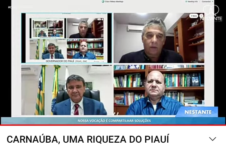 Live de lançamento do livro "Carnaúba, uma riqueza do Piauí"/Imagem: TV Nestante