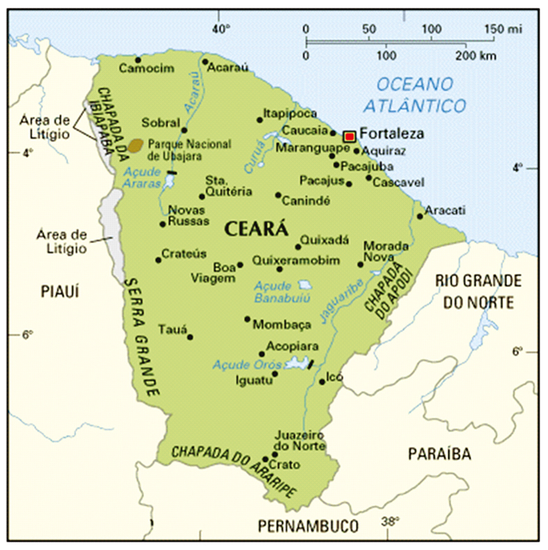 Mapa do litigio/Reprodução: Bacia do Canindé.