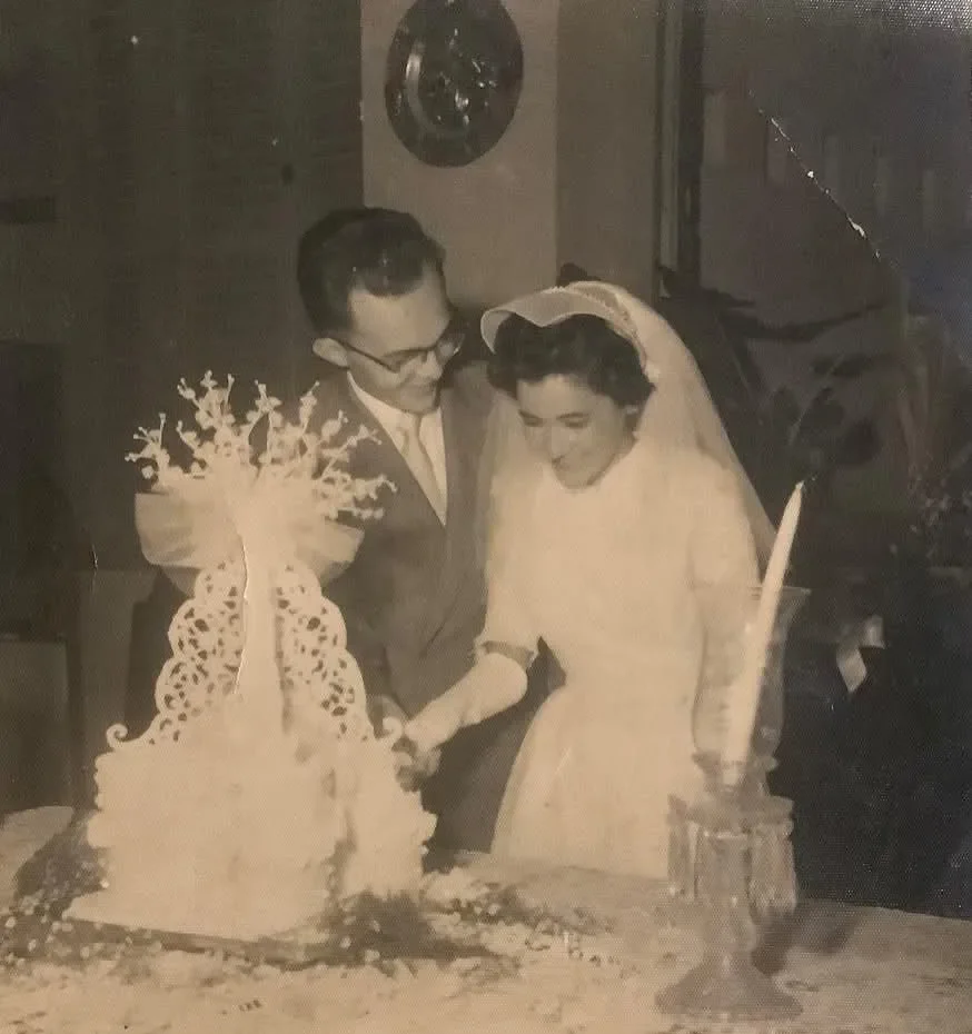 Casamento de Petrônio e Iracema/Imagem: Acervo da família.