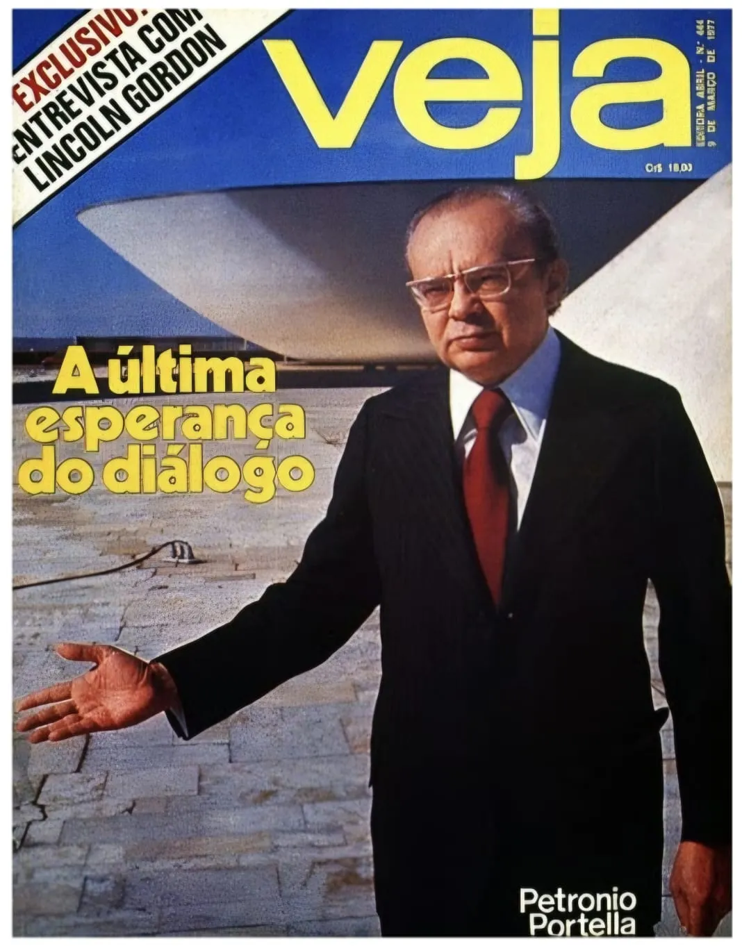 Petrônio Portella em 1977 - Imagem: Reprodução.