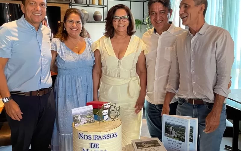 A autora com familiares.