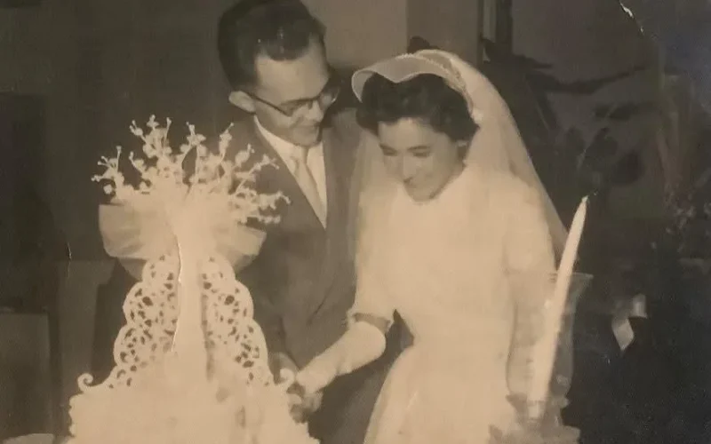 Casamento de Petrônio e Iracema/Imagem: Acervo da família.